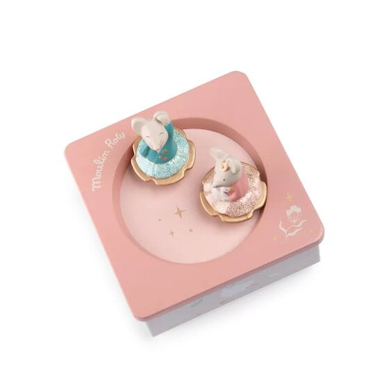 La Petite École de Danse Boite à Musique Rose  de Moulin Roty