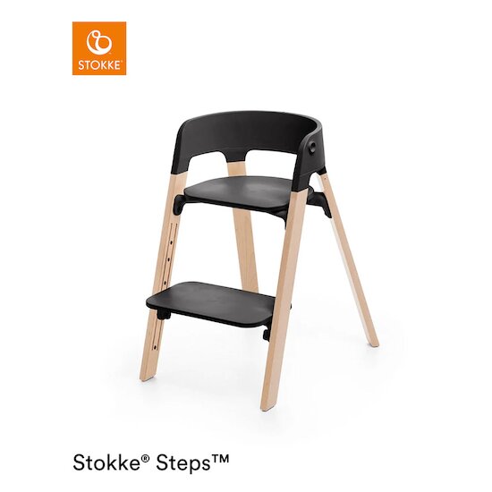 Chaise Steps™ Noir/Bois  de Stokke®