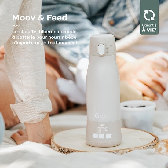 Chauffe-biberon nomade MOOV & FEED Beige  de Babymoov Chauffe-biberon nomade MOOV & FEED Beige  de Babymoov