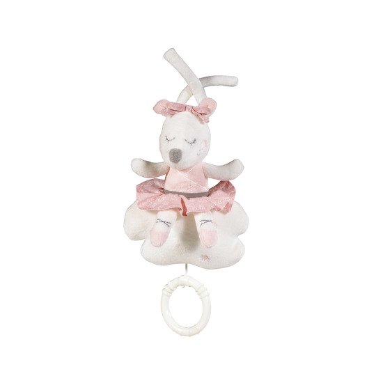 Lilibelle mini musical Rose / Blanc  de Sauthon Baby's Sweet Home