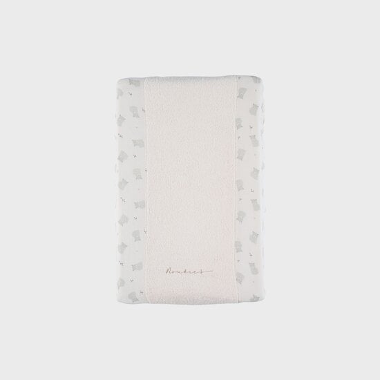 Housse de matelas à langer Fluffy, Orso et Lily Écrue  de Noukies