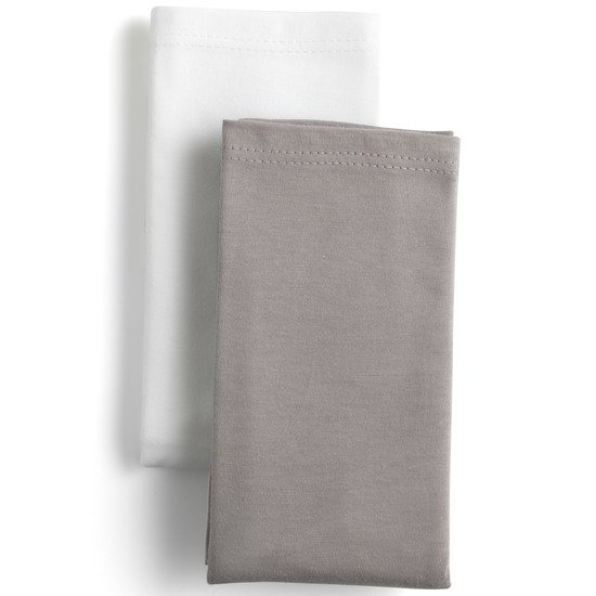 Lot de 2 taies d'oreiller Taupe / Blanc 40x60 de Petit à petit