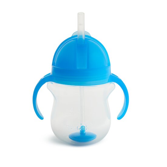 Tasse d'apprentissage à paille Click Lock Bleu 207 ml de Munchkin