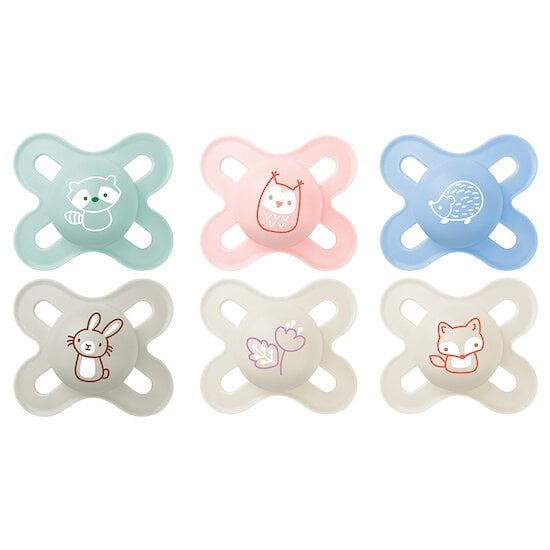Lot de 2 sucettes naissance en silicone   de Mam