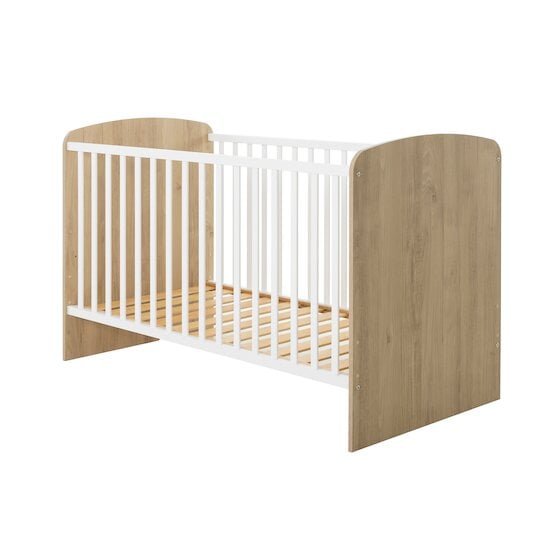 Basile Lit Bébé Évolutif Châtaignier naturel et Blanc 70 x 140 cm de Galipette Basile Lit Bébé Évolutif Châtaignier naturel et Blanc 70 x 140 cm de Galipette