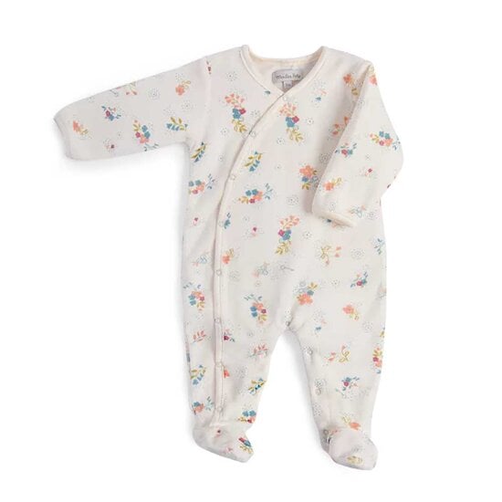 La Petite École de Danse Pyjama Velours Fleurs Beige  de Moulin Roty