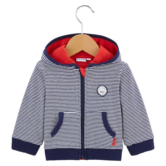 Veste rayures Navy Baby Bleu 1 mois de P'tit bisou