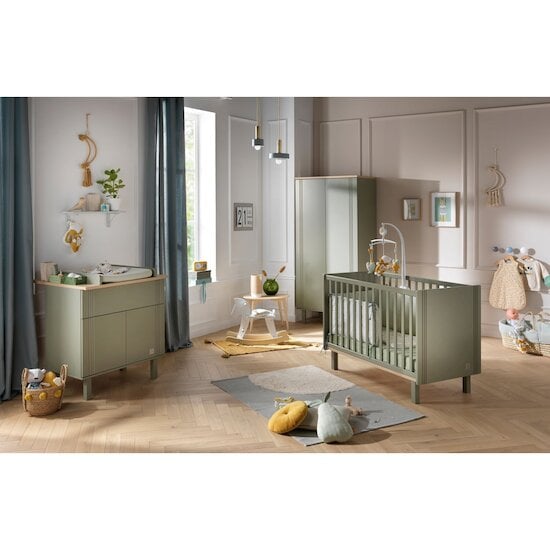 Chambre Eléonore : Lit 60 x 120 cm + Armoire + Commode   de Sauthon Baby's Sweet Home