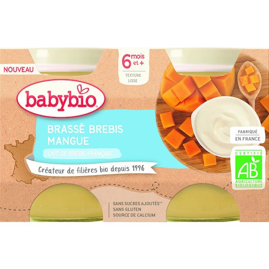 Brassé brebis mangue  2 x 130 g de Babybio