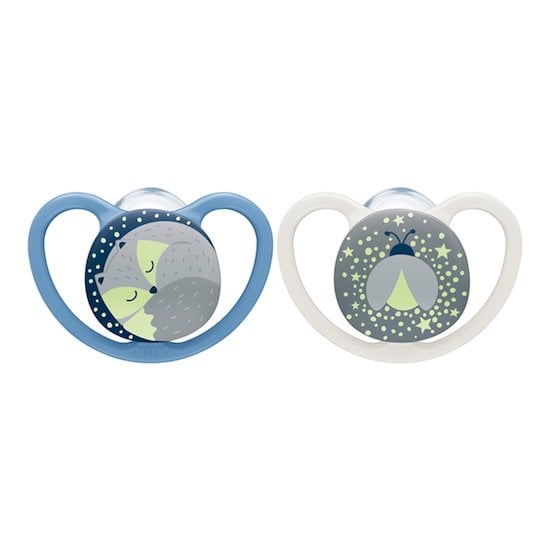 Lot 2 sucettes Space Night Renard/Luciole 0-6 mois de Nuk