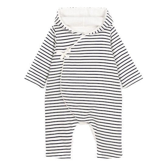 Combinaison longue à capuche Marinière Naissance de Petit Bateau