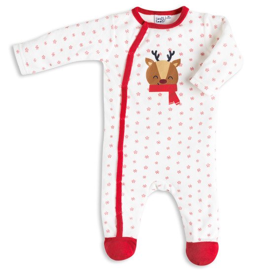 Pyjama dors bien Y renne Noël Blanc/Rouge Naissance de Lou & Loup