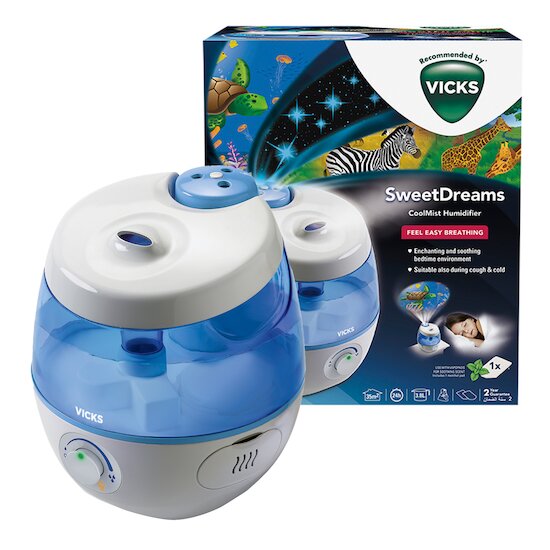 Humidificateur Sweet Dreams avec projecteur d’images Bleu / Blanc  de Vicks