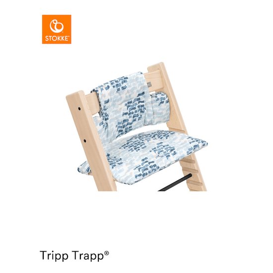Coussin de chaise Tripp Trapp® Waves blue  de Stokke® Coussin de chaise Tripp Trapp® Waves blue  de Stokke®