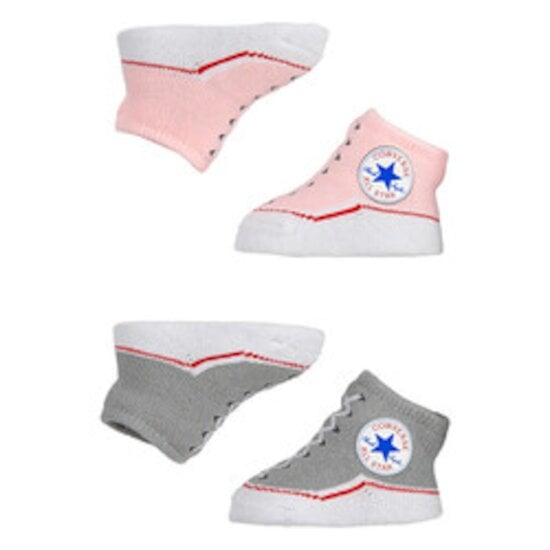 Lot 2 Chaussons Rose/Gris 6-12 mois de Converse