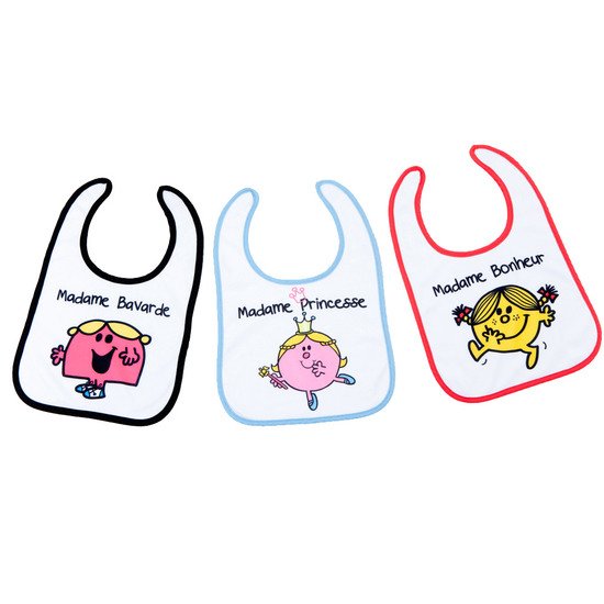 Set de 3 bavoirs Monsieur/Madame