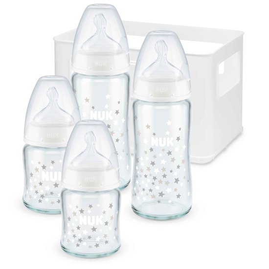 Set 4 biberons avec casier First Choice+ Étoiles  de Nuk