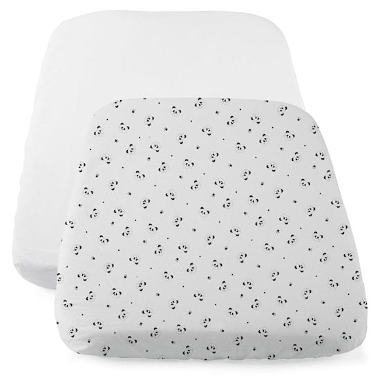 Set 2 draps housse Chicco Next 2 Me Panda de Chicco, Draps housses : Aubert  Suisse