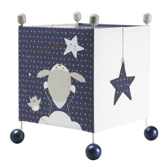 Merlin lampe chevet Bleu Blanc  de Sauthon Baby's Sweet Home