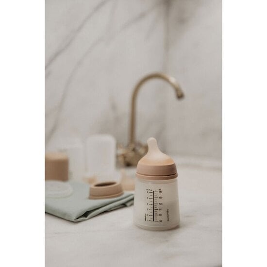 Biberon anti-colique Zero.Zero Spécial Allaitement Sand 180 ml de Suavinex