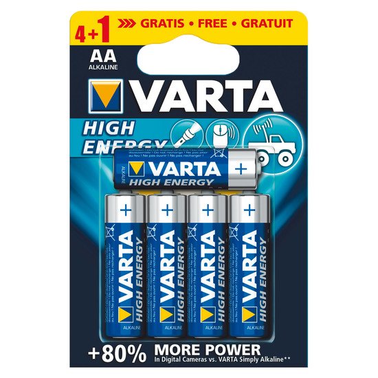 Piles LR06/AA blister de 4 + 1 gratuite   de VARTA