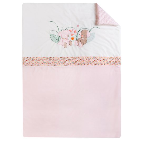 Iris & Lali couverture Rose 100 x 135 cm de Nattou