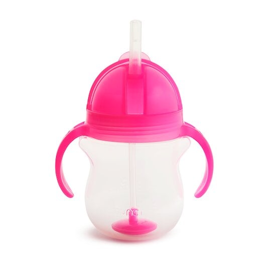 Tasse d'apprentissage à paille Click Lock Rose 207 ml de Munchkin