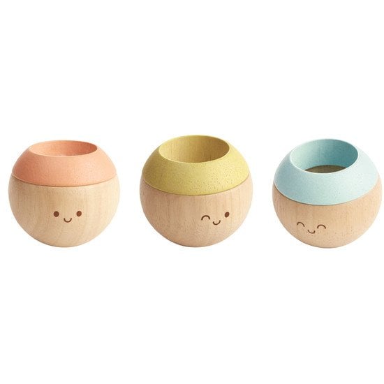 Boules stimulation sensorielle Bois  de Plan Toys