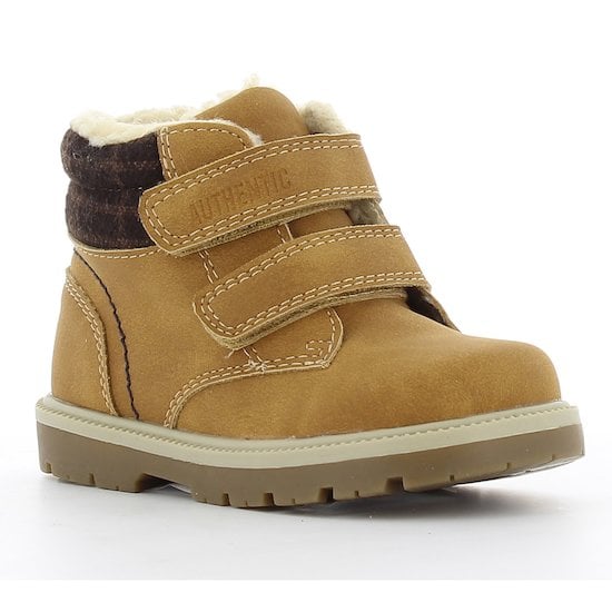 Bottines double scratch Camel  de P'tit Bisou premiers pas