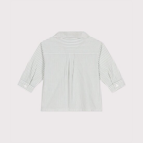 Chemise en coton rayée Paul / Ecume  de Petit Bateau