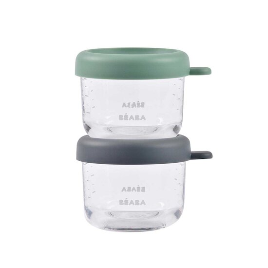 Lot 2 Portions Verre Mineral / Green 150 ml de Béaba