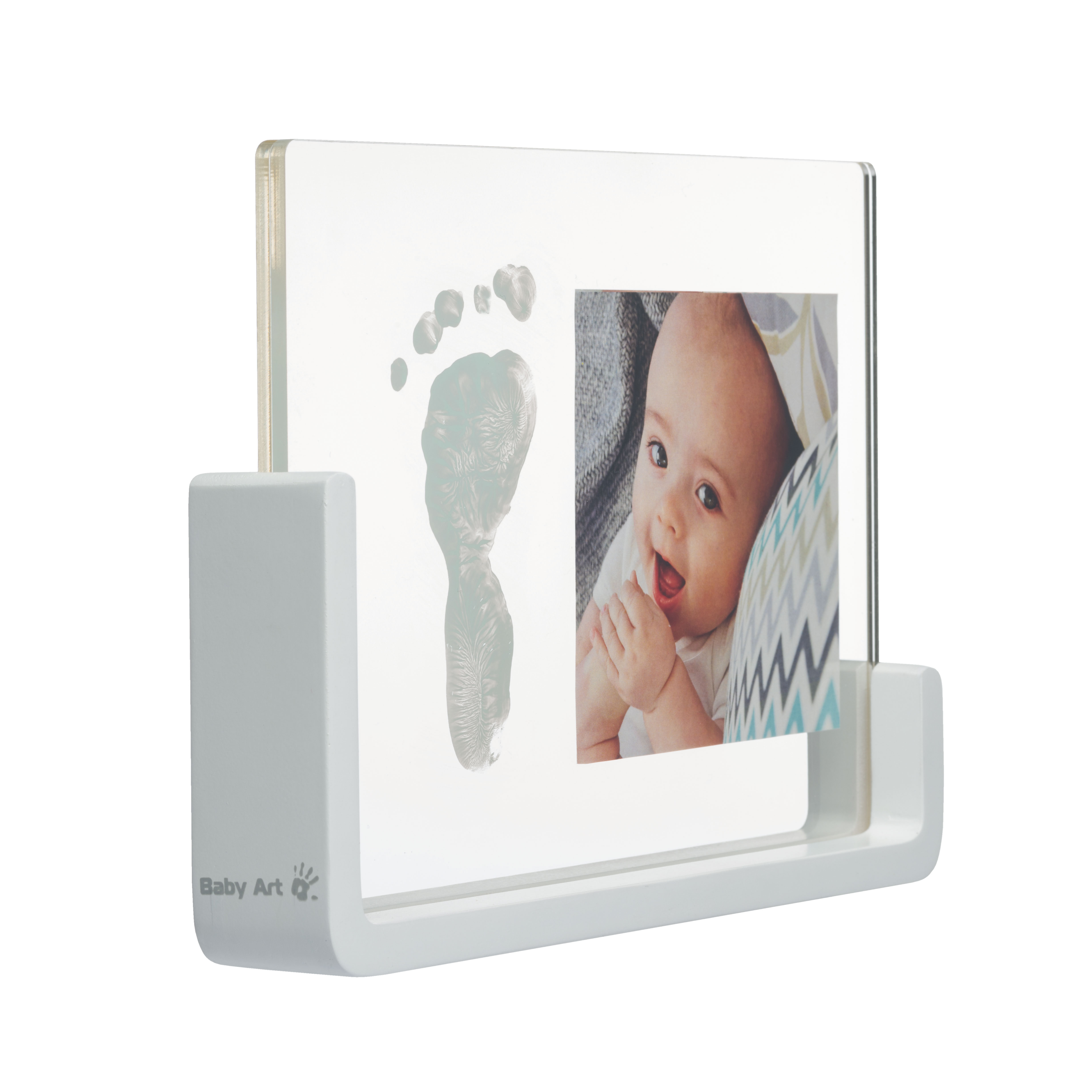 Cadre transparent empreinte Blanc de Baby Art, Cadres photos : Aubert