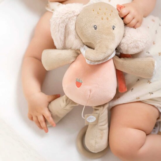 Flo, Ernest & Oli Peluche Musicale Éléphant Oli Rose  de Nattou