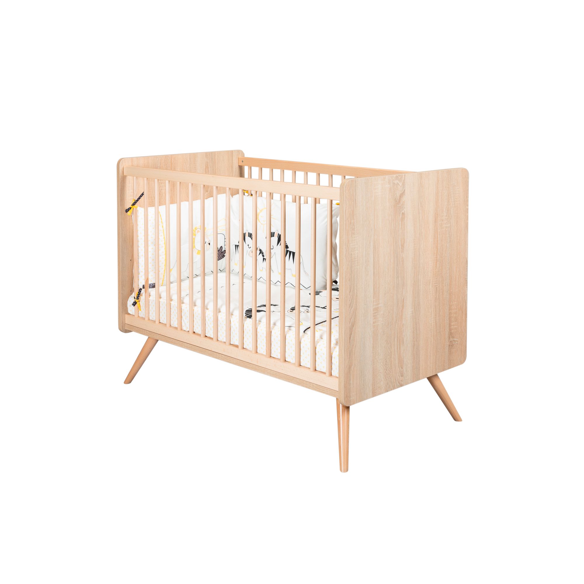 Lit bébé Stardust Cot vintage 120x60 en bois