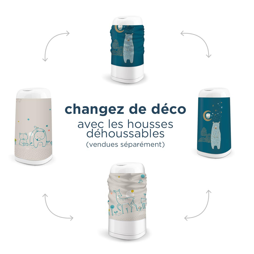 Poubelle à couches Dress Up laquée Blanc de Angelcare, Poubelles : Aubert