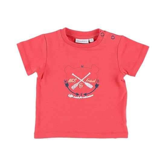 T-shirt collection Bord de mer Garçon Rouge 6 mois de Noukies