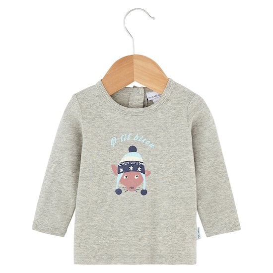 T-shirt manches longues Gris Ghost  de P'tit bisou