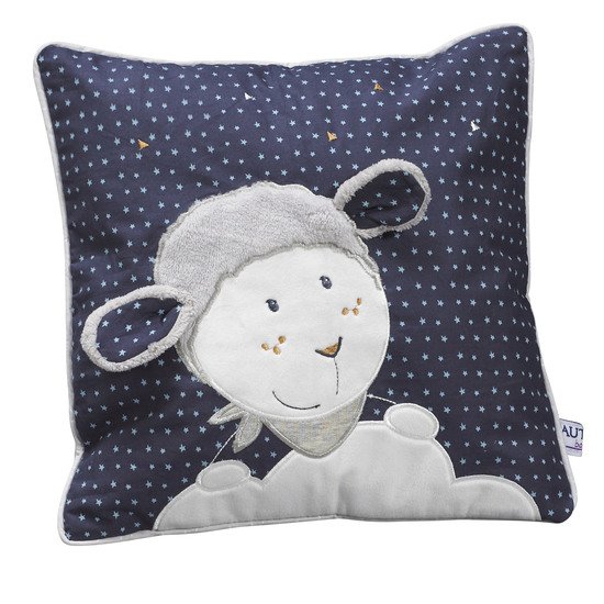 Merlin coussin déco 30x30 Bleu  de Sauthon Baby's Sweet Home