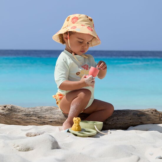 Chapeau anti-UV réversible Vanille  de Lässig