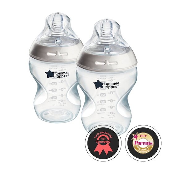 Biberon anti-colique Natural Start Lot de 2 Transparent 260 ml de Tommee Tippee Biberon anti-colique Natural Start Lot de 2 Transparent 260 ml de Tommee Tippee