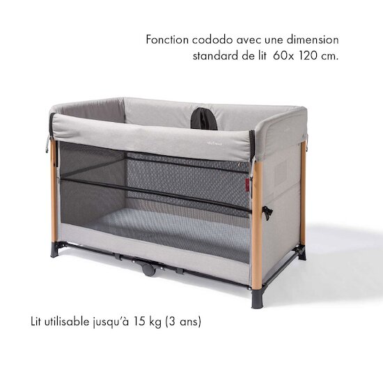 Lit de voyage & cododo WeTravel Gris  de William Kent 1733 Lit de voyage & cododo WeTravel Gris  de William Kent 1733