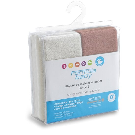 Lot de 2 housse à matelas à langer Lot de 2 housse à matelas à langer