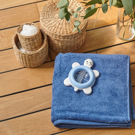 Thermometre De Bain Tortue Paper Boats Bleu De Bebe Confort Thermometres Aubert