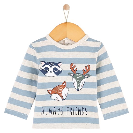 Little Explorers Tee-shirt manches longues rayé  1 mois de P'tit bisou