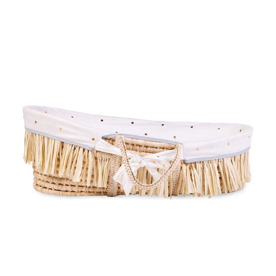 Couffin Moise avec panier + habillage Raffia Gold dot  de Childhome