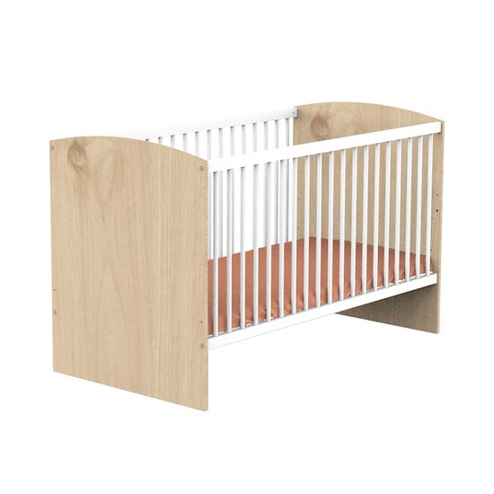 Alice Lit bébé évolutif Blanc et bois 70 x 140 cm de Sauthon Baby's Sweet Home Alice Lit bébé évolutif Blanc et bois 70 x 140 cm de Sauthon Baby's Sweet Home