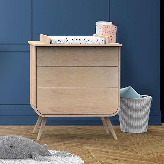 Galopin Commode pied bois Hêtre vernis  de Sauthon Original Galopin Commode pied bois Hêtre vernis  de Sauthon Original