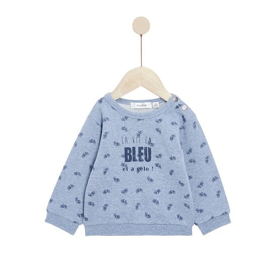 Bleu Château Sweat en molleton Print Vélo  de Marèse