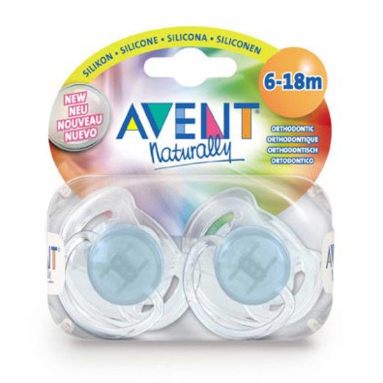 2 sucettes silicone transparentes 6m + Aléatoire  de Philips AVENT