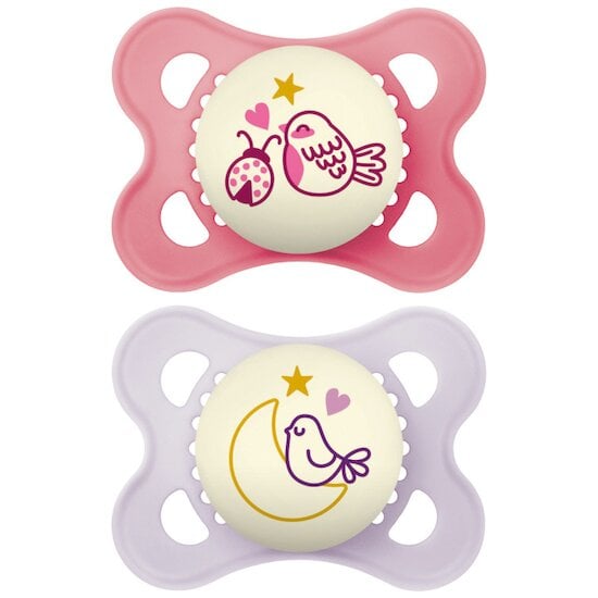 Lot de 2 sucettes Original Nuit Aléatoire   de Mam Lot de 2 sucettes Original Nuit Aléatoire   de Mam